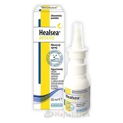 GENERICA Healsea RESCUE hypertonický nosový spre, 20 ml