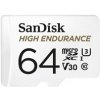 SanDisk 64GB microSDHC Card High Endurance (R:100/W:40 MB/s, Class 10, U3 V30) + Adapter SDSQQNR-064G-GN6IA