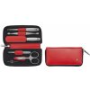 Zwilling Twinox Travel Set – Red 5-Piece Leather Pouch - Red
