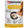 Vlhké krmivo pre mačky Ontario kuracie mäso so šunkou bez cukru 80 g