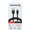 Swissten 71527900 USB / USB-C, 3m, černý
