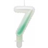 Dortisimo Tortové sviečky - perleťová bielo-zelená 7 (7cm)
