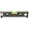 GEKO Laserová vodováha 245 mm, podsvietená, 3 libely, zvinovací meter 1,5 m,