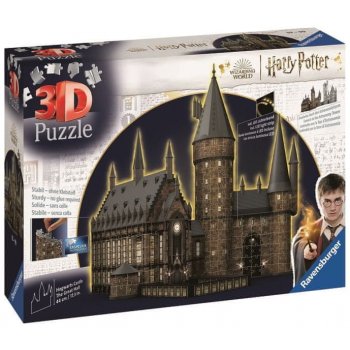 Ravensburger 3D puzzle Harry Potter: Rokfortský hrad - Astronomická veža 540 ks svítící