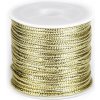 Dutinka s lurexom šírka 2 mm plochá, vianočná zlatá svetlá 1ks