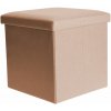 Storagesolutions Taburet s úložným priestorom, 38 × 38 × 38 cm, svetlooranžový