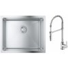 Súprava nerezový drez Grohe K700 31574SD1, kuchynská batéria Oltens Duf 35203100