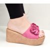 Dámske cyklamenové šľapky AMORA
