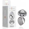 Intense - Metal Aluminum Anal Plug Heart White Size M - Análny Kolík