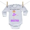 Boodyy Body s dlhým rukávom Keď vyrastiem budem baletka 74 (6-9 mesiacov)