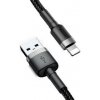 Kábel Baseus CALKLF-BG1 Cafule USB / Lightning QC 3.0 2.4A, 1m, černo-sivý