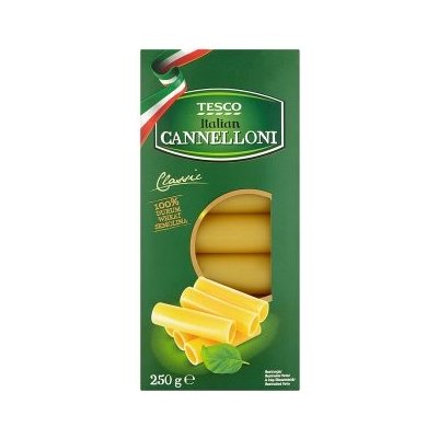 Tesco Cannelloni bezvaječné semolinové sušené cestoviny 250 g od 1,09 € -  Heureka.sk