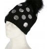 marika Pletená čiapka s podšívkou 4 D čierna Veľkosť: 54