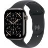 Apple Watch Series 11 GPS + Cellular 46mm Bridlicový sivý titán s čiernym športovým remienkom - S/M MFD14WF/A