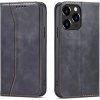 Puzdro Magnet Fancy Case pre iPhone 14 Pro Max, výklopné puzdro, peňaženka, stojan, čierne