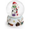 DECOLED Vianočný snehuliak so snehuliakom 4,8 × 6,2 × 4,8 cm, stojaci