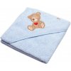 Baby Nellys Froté osuška s kapucňou, 80x80cm Sweet dreams by TEDDY - modrá