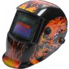 Zváračská helma samostmievacia, motív lebka v plameňoch
