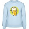 AWDis Sweat Mikina - Dizajn - Smrtka v pivnom pohári - Nebeská modrá - XS - Dámske