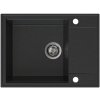 Sink Quality Sink55, kuchynský granitový drez 620x460x215 mm + grafitový sifón, grafitová, SKQ-SINK.G.1KKO.XB