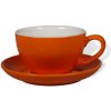 Biebri šálka s podšálkou, 300ml, set 4 ks, oranžová