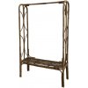 Chic Antique Hnedý antik ratanový vešiak s policou a tyčou Anor - 107*39*180cm - Chic Antique