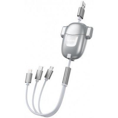 Dudao L8Pro 3in1 kábel USB - Micro USB / Lightning / USB-C 3A 25-110cm