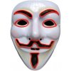 Svietiaca LED maska - Anonymous, červená