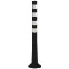Čierny plastový (PE) reflexný flexibilný stĺpik FLOMA BD46 - priemer 8 cm, výška 100 cm