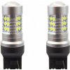 AMIO LED žiarovka 1156 CAN-BUS 24× SMD 3030 T20 7440 w21w 12 V/24 V biela 5600 K, sada 2 ks 5903293011737
