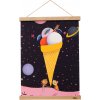 Art print plagát Skibi A3 - Vesmírna zmrzlina - dubová lišta uni