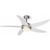 Klarstein Bolero 2 v 1, stropný ventilátor, Ø 132 cm, svetlo 55 W, diaľkové ovládanie, ovládanie cez aplikáciu, 2 smery chodu (VTS14-Blr-CF-Wht)