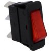 Kolískový prepínač, 2-pólový, červený, 16A/250VAC, 20A/28VDC
