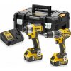 DCK266P2T DeWALT 18 VOLT AKU BEZUHLÍKOVÁ KOMBO SADA VRTAČKA/ŠROUBOVÁK DCD796 A RÁZOVÝ UTAHOVÁK 1/4