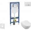 Geberit Duofix - Set predstenovej inštalácie, klozetu a dosky Villeroy Boch, tlačidla Sigma50, DirectFlush, SoftClose, CeramicPlus, alpská biela SANI11CK3117