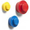 LEGO® vešiak na stenu, 3 ks - žltá, modrá, červená