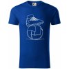 Futbalová lopta kopačka jedným ťahom - Tričko z organickej bavlny - 3XL ( Kráľovská modrá )