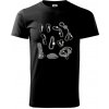 Horolezecké karabíny - Klasické pánske tričko vyššej gramáže - M ( Čierna )