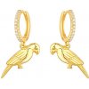 Majya Strieborné náušnice PARROT pozlátené 10398