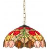 Tiffany luster do obývačky TULIP Ø40