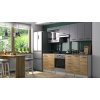 Kuchynská linka PAMELA 240x180 - Grafit + dub artisan