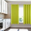 Krátky jednofarebný záves - limetkovo zelený Uchytenie závesu: Riasiaca páska 1