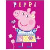 Carbotex · Detská / dievčenská fleecová deka Prasiatko Peppa - motív modelka - 110 x 140 cm