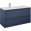 Elita Split skrinka 120x45.8x63.5 cm závesná kúpeľňová skrinka pod umývadlo modrá RE012006157030