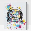 Vymalujsisam.sk Maľovanie podľa čísiel - NASA mačka Veľkosť: 30x40cm, Rám: Bez rámu, iba zrolované plátno