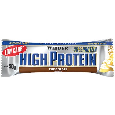 Low Carb High Protein, proteínová tyčinka, 50 g, Weider - Čokoláda