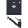 Alveus SET A20060 Twilight 05 SETA20060 - Drez Granitový Formic 20 - 520x510mm, vanička 440x350x200mm + bateria Cleo