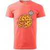 Pizza DJ - Klasické pánske tričko vyššej gramáže - 3XL ( Korálová )