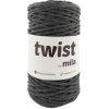 MILA macramé šňůra TWIST 3mm Grafitová