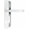 Dverové kovanie pre plastové dvere RICHTER RHD.0031.92 (F9016), kľučka-kľučka, Otvor na cylindrickú vložku PZ, RICHTER BIELA (RAL 9016M), 92 mm